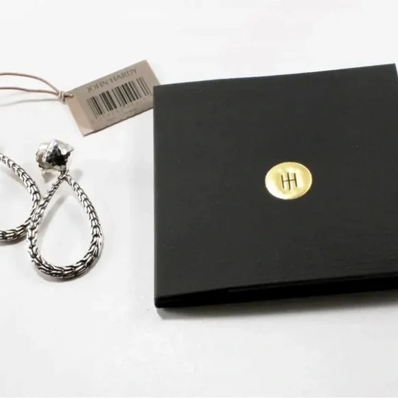 John Hardy Silver Teardrop Earrings - Picture 4 of 11